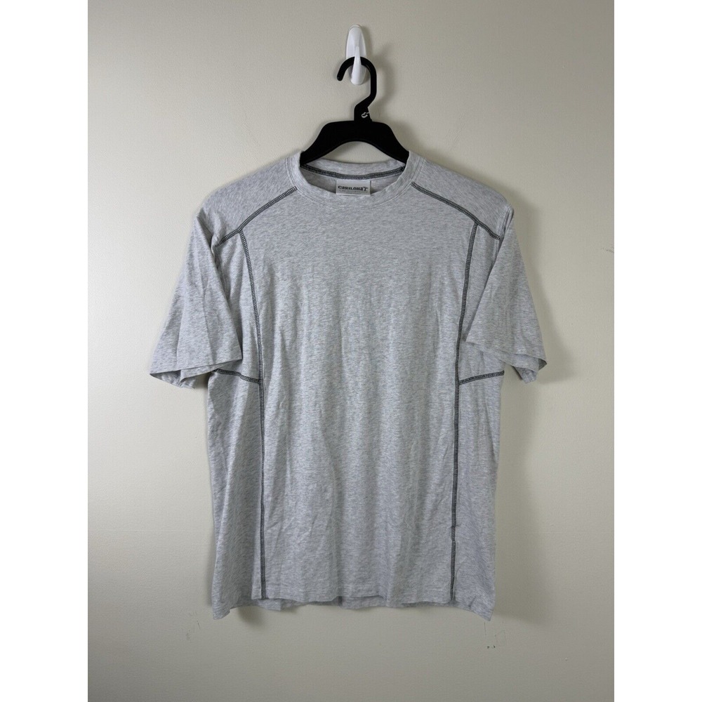 Cariloha Bamboo Fit Blank Stretchy Athletic White/gray Men's Medium T-Shirt